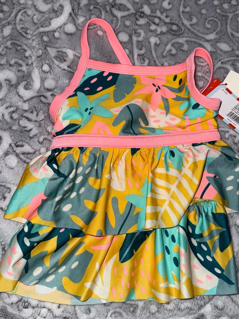 Cat & Jack Girls Tropical Ruffle Tankini Swim Top NWT Multiple Sizes
